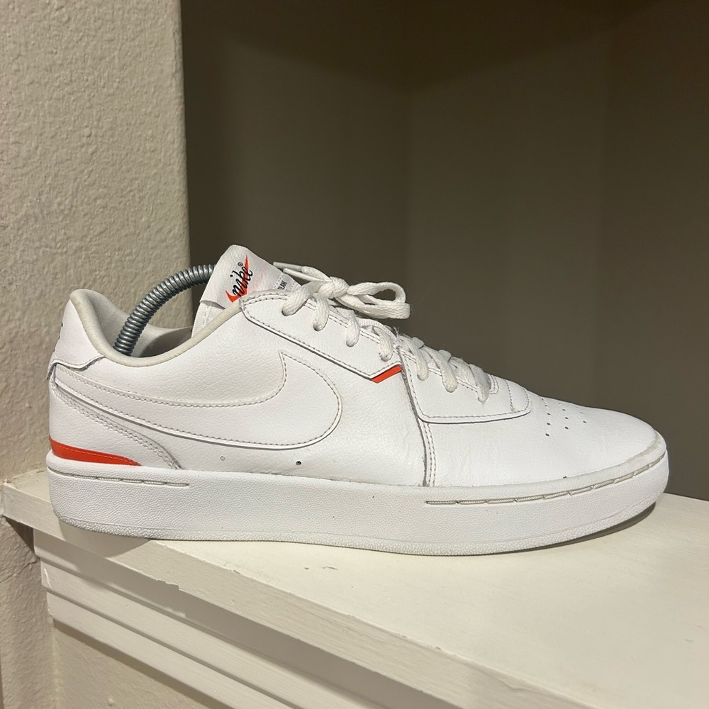 Nike Women White Orange CI0808-100 Court Blanc Athletic Sneakers Shoes Size 11 - Picture 4 of 9
